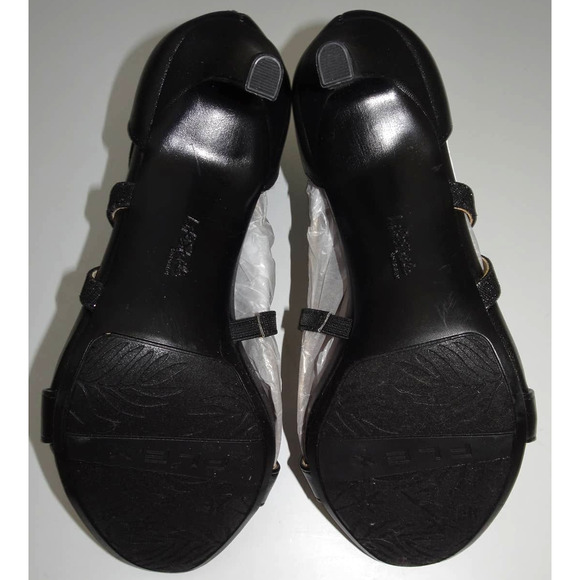 LifeStride Masquerade Black Faux Leather Strappy Sandals Heels 7.5, NIB - Picture 5 of 10